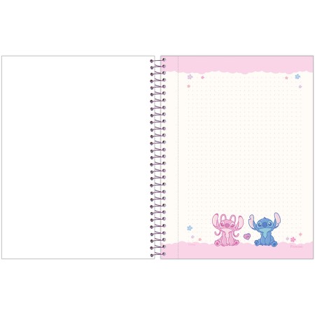 Foto ilustrativa Caderno Papel de Carta Capa Dura Stitch