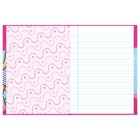 Foto ilustrativa Caderno Pedagógico Caligrafia Capa Dura Barbie