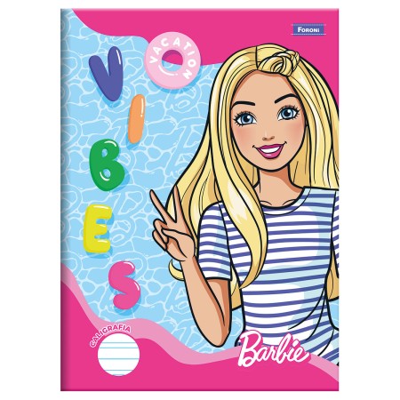 Foto ilustrativa Caderno Pedagógico Caligrafia Capa Dura Barbie