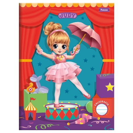 Foto ilustrativa Caderno Pedagógico Caligrafia Capa Dura Judy