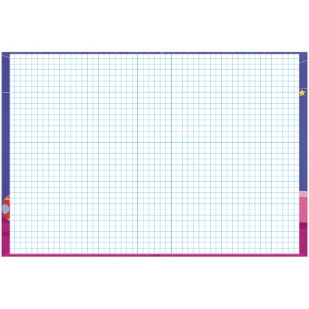 Foto ilustrativa Caderno Pedagógico Quadriculado (1x1) Capa Dura Judy