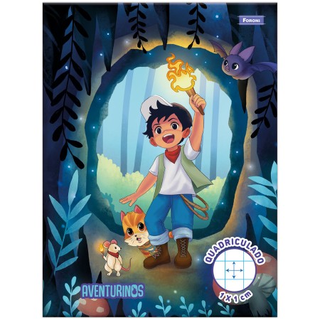 Foto ilustrativa Caderno Pedagógico Quadriculado (1x1 cm) Aventurinos