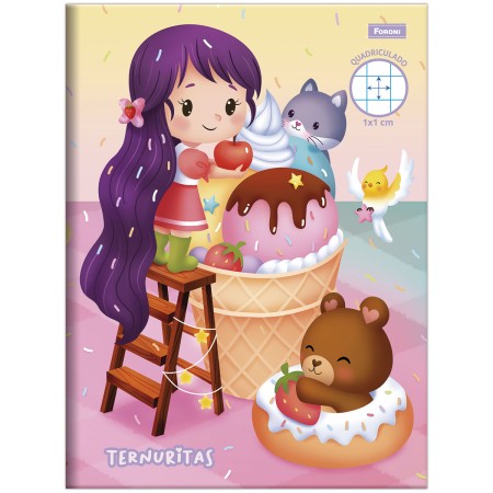 Foto ilustrativa Caderno Pedagógico Quadriculado (1x1 cm) Ternuritas