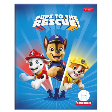Foto ilustrativa Caderno Pedagógico Quadriculado Capa Dura Patrulha Canina