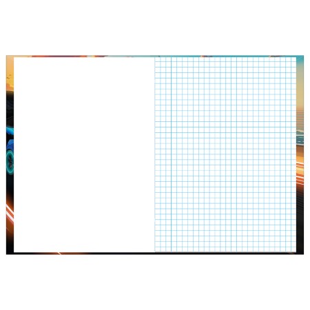 Foto ilustrativa Caderno Pedagógico Quadriculado Cross Racing (1x1) Capa Dura