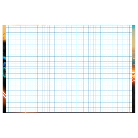 Foto ilustrativa Caderno Pedagógico Quadriculado Cross Racing (1x1) Capa Dura