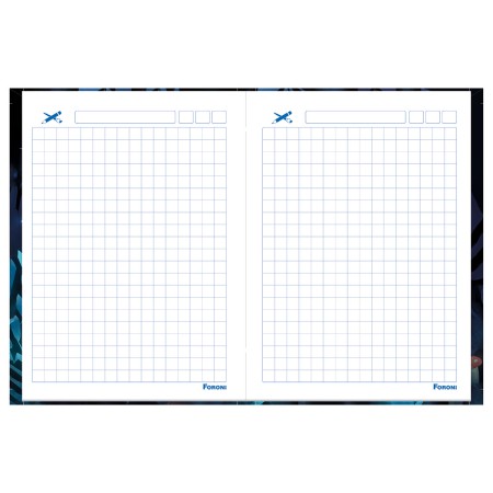 Foto ilustrativa Caderno Quadriculado (1x1 cm)  Aventurinos - Começando a escrever