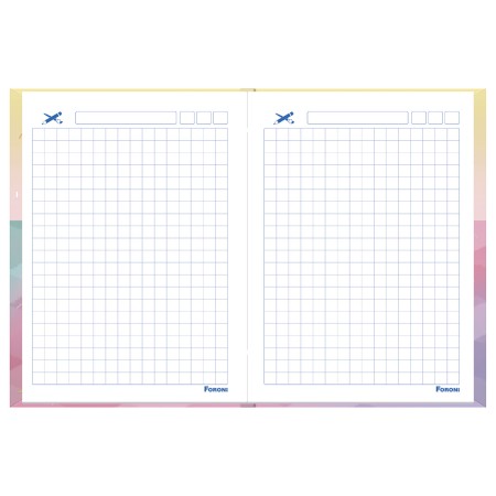 Foto ilustrativa Caderno Quadriculado (1x1 cm)  Ternuritas - Começando a escrever