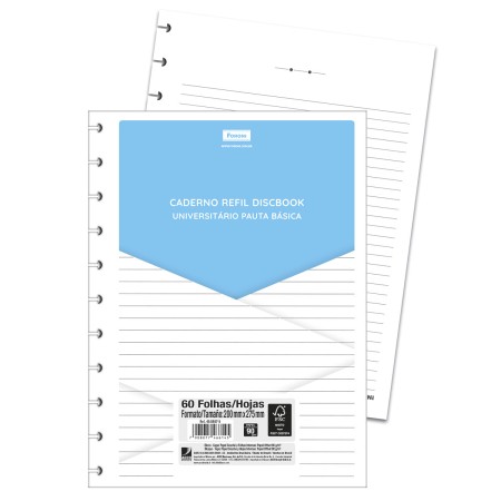Foto ilustrativa Caderno Refil Disckbook - UNI4 Universitário