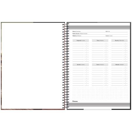 Foto ilustrativa Caderno Universitário 4 Elementos Mais