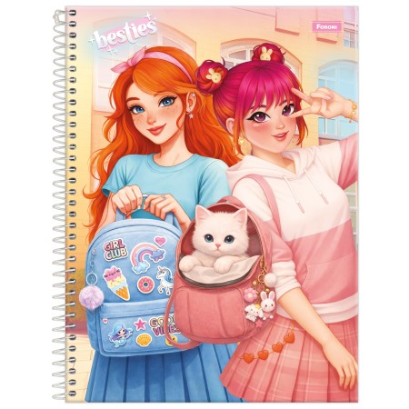 Foto ilustrativa Caderno Universitário Besties