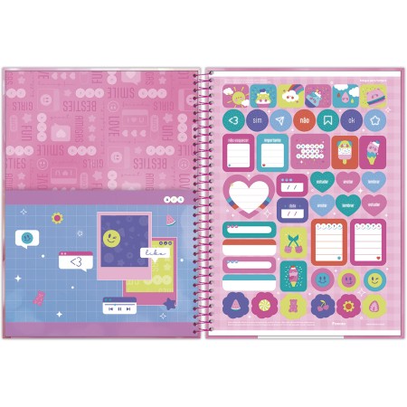 Foto ilustrativa Caderno Universitário Capa Dura Amigas Para Sempre