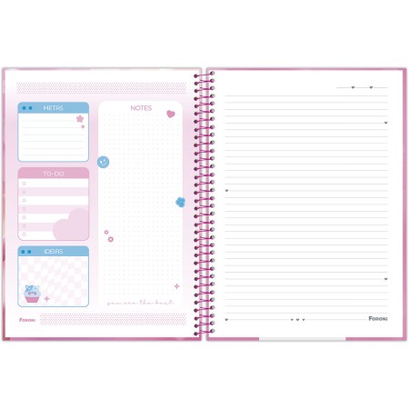 Foto ilustrativa Caderno Universitário Capa Dura Amigas Para Sempre