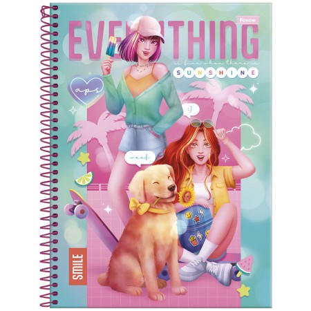 Foto ilustrativa Caderno Universitário Capa Dura Amigas Para Sempre