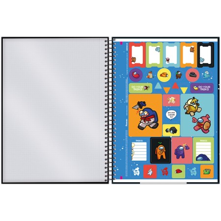 Foto ilustrativa Caderno Universitário Capa Dura Among Us