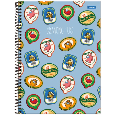 Foto ilustrativa Caderno Universitário Capa Dura Among Us