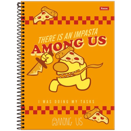 Foto ilustrativa Caderno Universitário Capa Dura Among Us