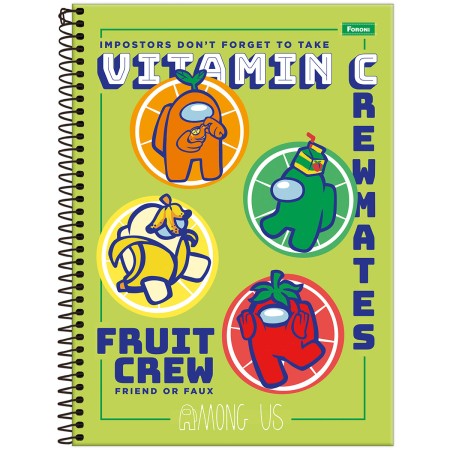 Foto ilustrativa Caderno Universitário Capa Dura Among Us