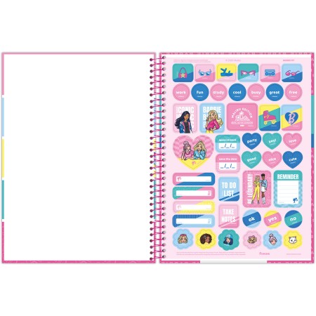 Foto ilustrativa Caderno Universitário Capa Dura Barbie FIT