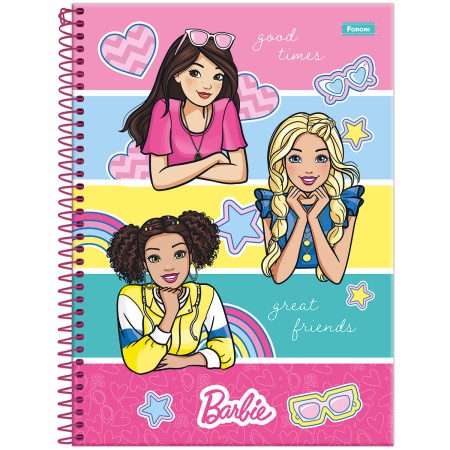 Foto ilustrativa Caderno Universitário Capa Dura Barbie FIT
