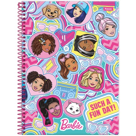 Foto ilustrativa Caderno Universitário Capa Dura Barbie FIT