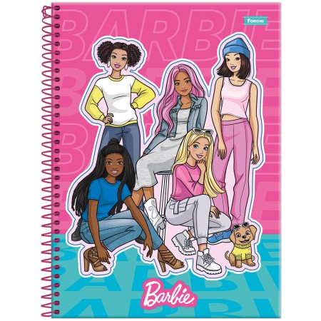 Foto ilustrativa Caderno Universitário Capa Dura Barbie FIT
