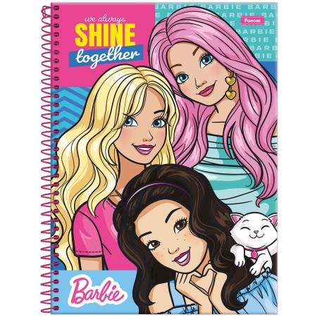 Foto ilustrativa Caderno Universitário Capa Dura Barbie