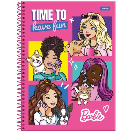 Foto ilustrativa Caderno Universitário Capa Dura Barbie
