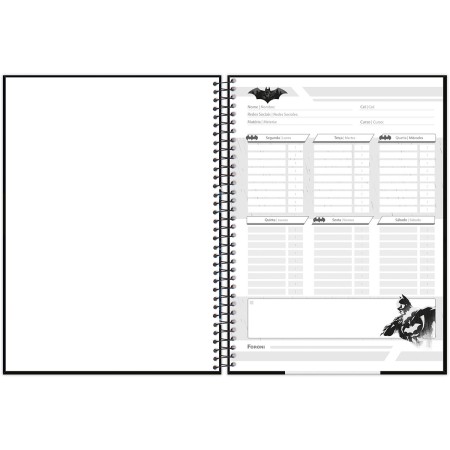Foto ilustrativa Caderno Universitário Capa Dura Batman