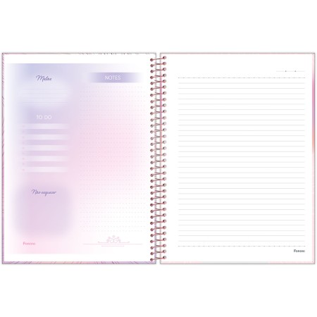 Foto ilustrativa Caderno Universitário Capa Dura Blush