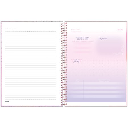 Foto ilustrativa Caderno Universitário Capa Dura Blush