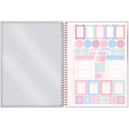 Foto ilustrativa Caderno Universitário Capa Dura Blush