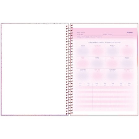 Foto ilustrativa Caderno Universitário Capa Dura Blush