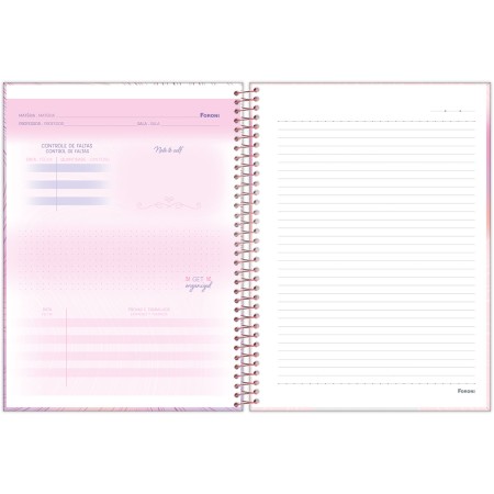 Foto ilustrativa Caderno Universitário Capa Dura Blush