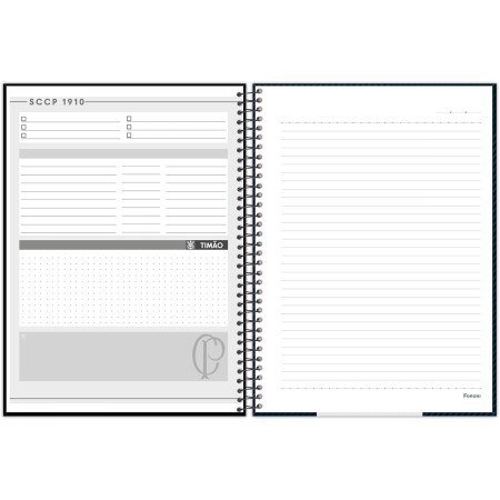 Foto ilustrativa Caderno Universitário Capa Dura Corinthians