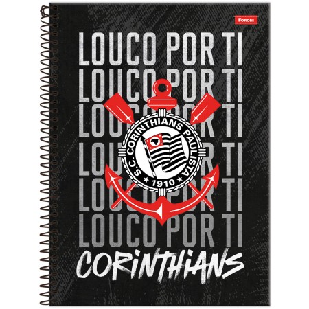 Foto ilustrativa Caderno Universitário Capa Dura Corinthians