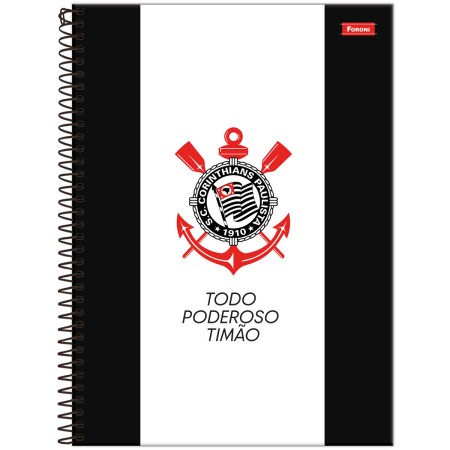 Foto ilustrativa Caderno Universitário Capa Dura Corinthians