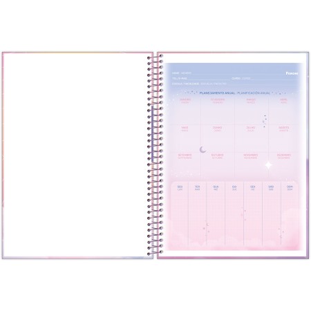 Foto ilustrativa Caderno Universitário Capa Dura Cosmos