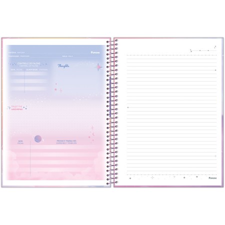 Foto ilustrativa Caderno Universitário Capa Dura Cosmos