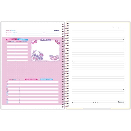 Foto ilustrativa Caderno Universitário Capa Dura Doll