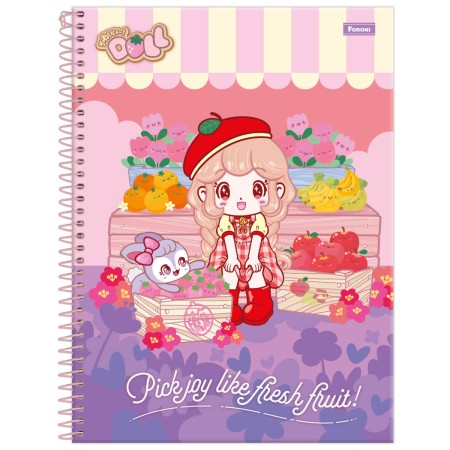 Foto ilustrativa Caderno Universitário Capa Dura Doll