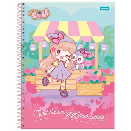Foto ilustrativa Caderno Universitário Capa Dura Doll