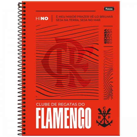 Foto ilustrativa Caderno Universitário Capa Dura Flamengo
