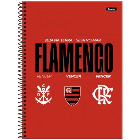 Foto ilustrativa Caderno Universitário Capa Dura Flamengo