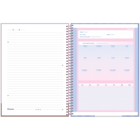 Foto ilustrativa Caderno Universitário Capa Dura Fluffy Friend