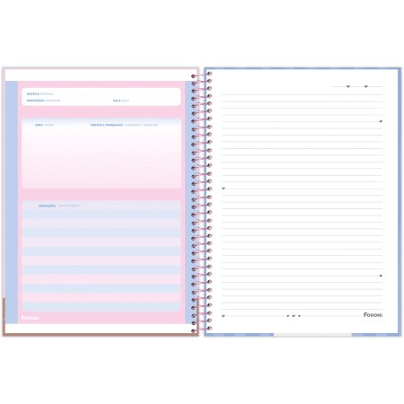 Foto ilustrativa Caderno Universitário Capa Dura Fluffy Friend