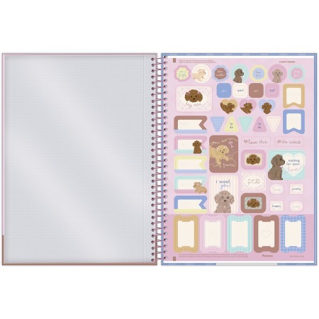Foto ilustrativa Caderno Universitário Capa Dura Fluffy Friend
