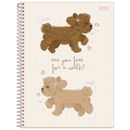 Foto ilustrativa Caderno Universitário Capa Dura Fluffy Friend