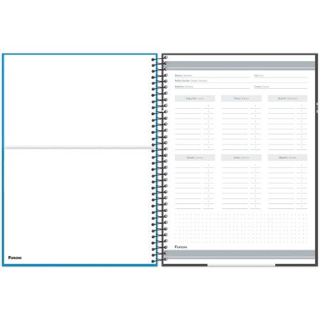 Foto ilustrativa Caderno Universitário Capa Dura Fluor Mix