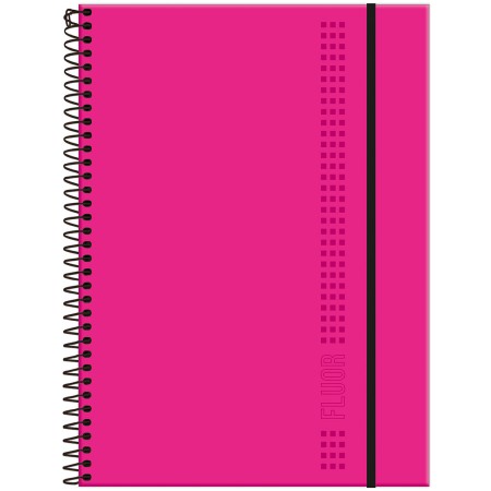 Foto ilustrativa Caderno Universitário Capa Dura Fluor Mix